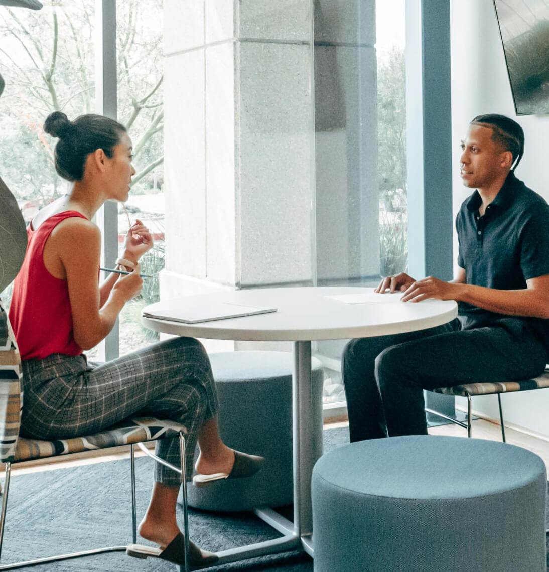 Job interview between two people